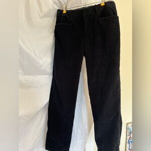 rag & bone Black Corduroy Straight-Leg Pants Classic Pockets Ankle Length size 2